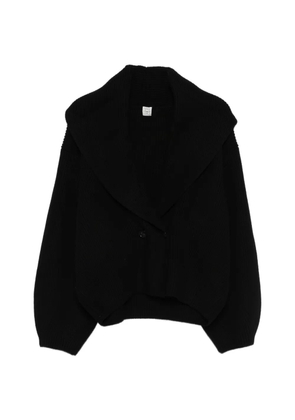 TOTEME button-fastening shawl-lapel cardigan - Black