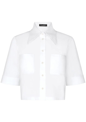 Dolce & Gabbana cropped cotton shirt - White