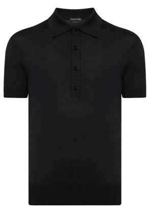 TOM FORD silk polo shirt - Black