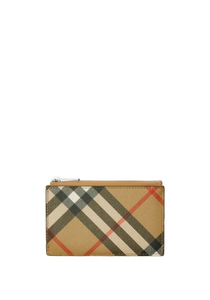 Burberry checkered zip-up cardholder - Neutrals