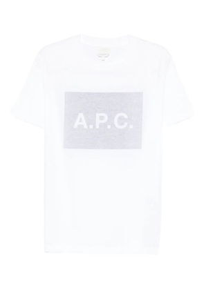 A.P.C. rectangular-shape-logo T-shirt - White