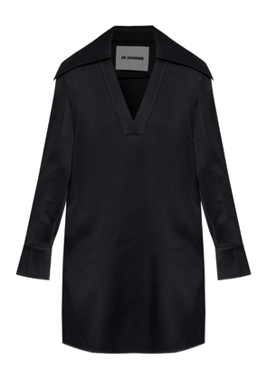 Jil Sander oversized-collar dress - Black