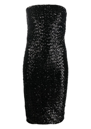 P.A.R.O.S.H. sequins off-shoulder dress - Black