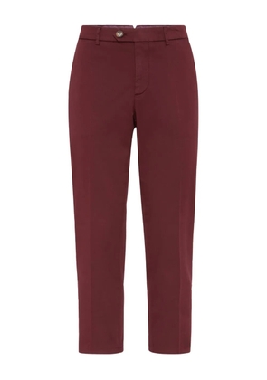 Brunello Cucinelli garment-dyed gabardine trousers - Red