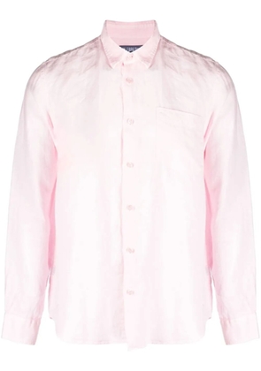 Vilebrequin Caroubis long-sleeved linen shirt - Pink