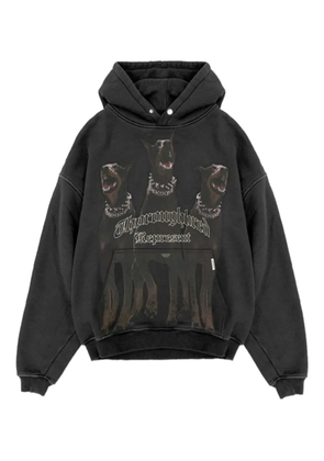 Represent Thoroughbred graphic-print hoodie - Grey