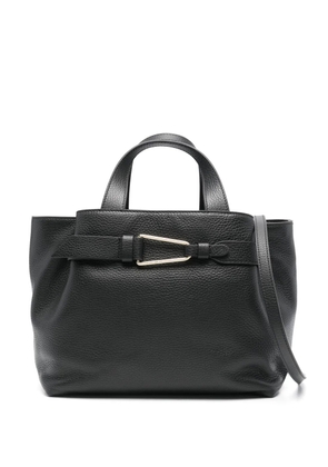Coccinelle folded-detailing leather tote bag - Black