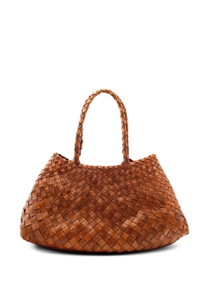 DRAGON DIFFUSION big Santa Croce woven tote bag - Brown