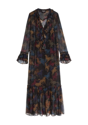 Zadig&Voltaire Ralicel horse-print maxi dress - Brown