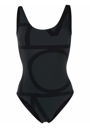 TOTEME monogram low-back swimsuit - Black