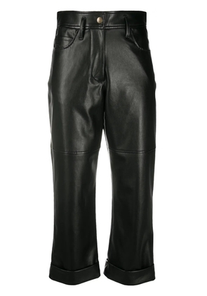 Philosophy Di Lorenzo Serafini cropped faux-leather trousers - Black