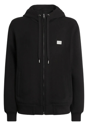 Dolce & Gabbana logo-plaque hoodie - Black