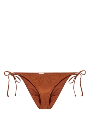 GANNI side-tie bikini bottoms - Brown