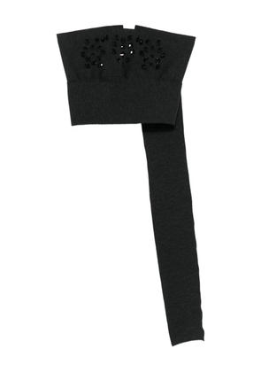 Alberta Ferretti embellished wool top - Grey