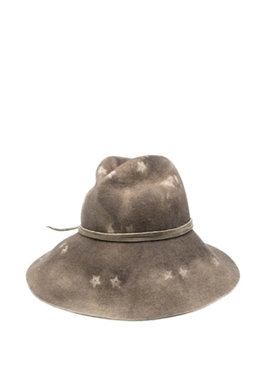 Yesey star-print felt hat - Brown
