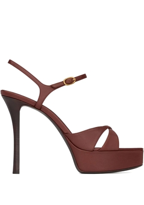 Saint Laurent 85mm Debbie platform sandals - Brown