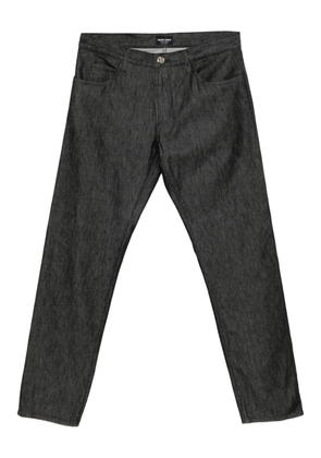Giorgio Armani logo slim-fit jeans - Black