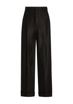 Dolce & Gabbana pleated-front wool trousers - Black
