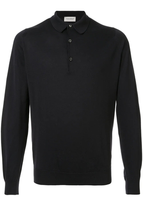 John Smedley long-sleeve polo shirt - Black
