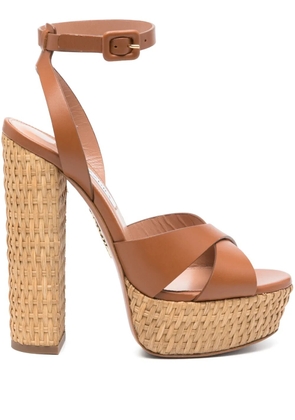 Aquazzura 150mm leather sandals - Brown
