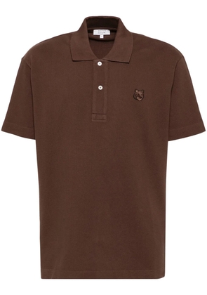 Maison Kitsuné Bold Fox head comfort polo shirt - Brown