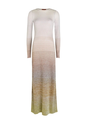 Missoni long-sleeve maxi dress - Neutrals