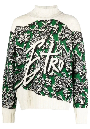 ETRO paisley intarsia-knit jumper - Neutrals