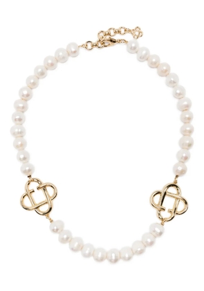 Casablanca pearl-embellished necklace - Gold