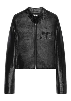 Courrèges City logo-embossed jacket - Black