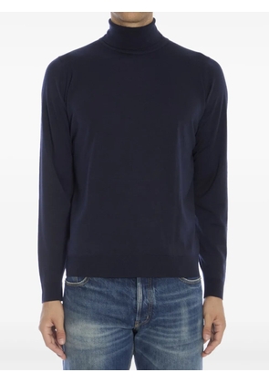 John Smedley roll neck jumper - Blue