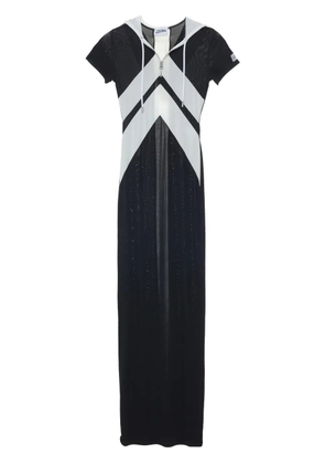 Jean Paul Gaultier chevron-print maxi dress - Black