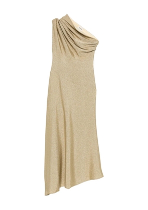 KHAITE Coast draped midi dress - Gold