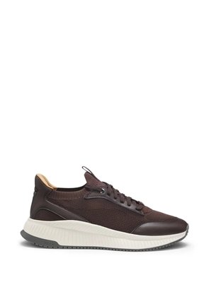 BOSS mesh panelled sneakers - Brown