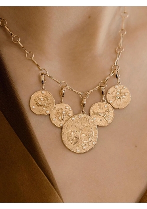 Azlee 18kt yellow gold Of The Stars Cancer pendant necklace