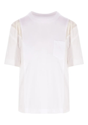 sacai panelled T-shirt - White