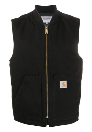 Carhartt WIP logo patch zipped vest - Black