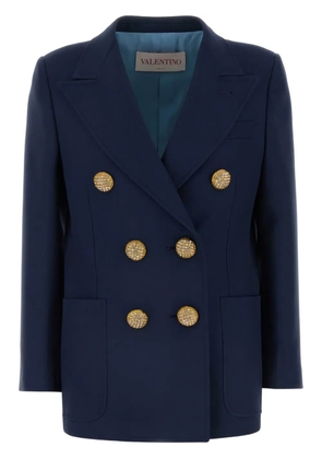 Valentino Garavani crystal-embellished blazer - Blue