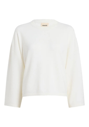 KHAITE wool crew-neck sweater - White