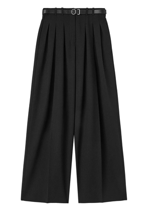 Jil Sander belted wool palazzo pants - Black