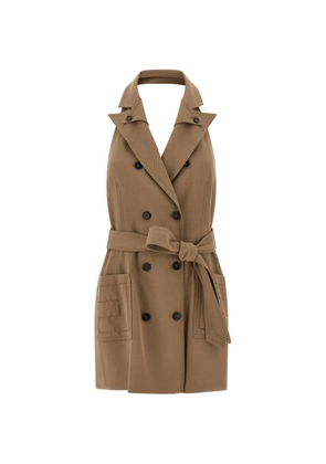 Elisabetta Franchi double-breasted belted mini dress - Brown