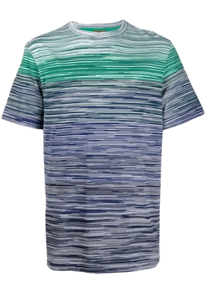 Missoni gradient-effect striped cotton T-shirt - Blue