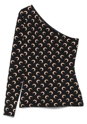 Marine Serre Crescent Moon asymmetric top - Black