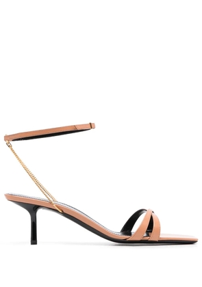 Saint Laurent Melody ankle-strap sandals - Brown