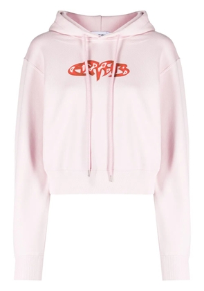 AMBUSH cropped cotton hoodie - Pink