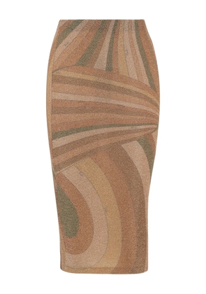 PUCCI patterned midi skirt - Brown