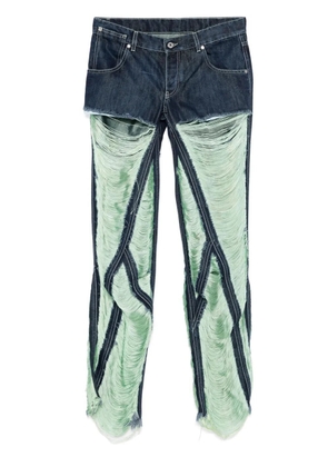 Off-White shredded jeans - Blue