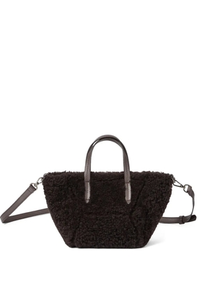 Brunello Cucinelli shearling tote bag - Brown