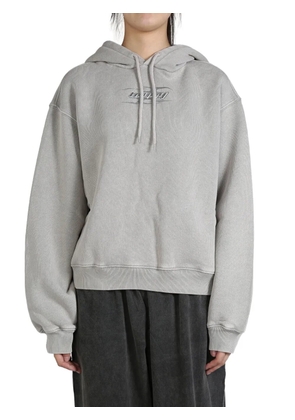 Alexander Wang logo-embroidered hoodie - Grey