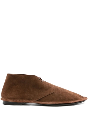 Saint Laurent Valentin suede boots - Brown