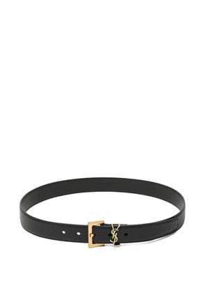 Saint Laurent Cassandre logo-buckle belt - Black